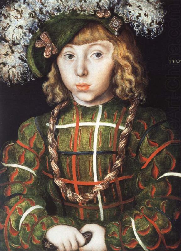 CRANACH, Lucas the Elder Portrait of Johann Friedrich the Magnanimous at the Age of Six china oil painting image